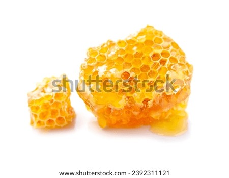 Honeycomb on white backgrounds. Healthy food ingredient