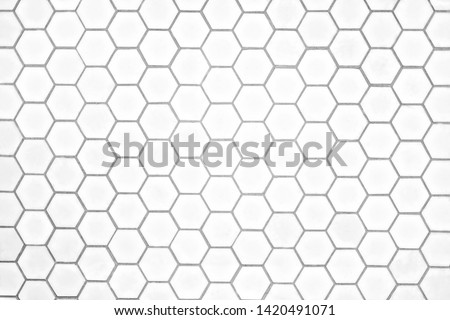 Honeycomb pattern from bees like a ceiling or wall with shape of heptagon on a white background, luxury home designs, colorful area.