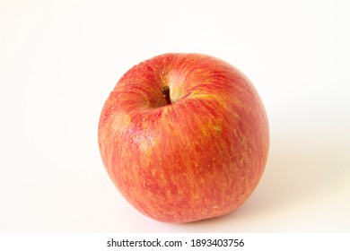 Honeycrisp Apple Close Up On White Background.