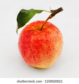 Honeycrisp Apple On White Background