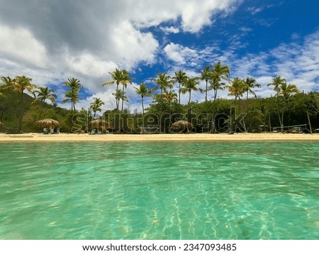Honeymoon Beach on St. Thomas, USVI in US Virgin Islands - travel concept
