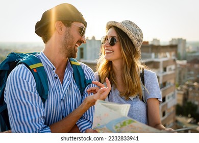 Honeymoon trip, backpacker tourist, tourism or holiday vacation travel concept. - Shutterstock ID 2232833941