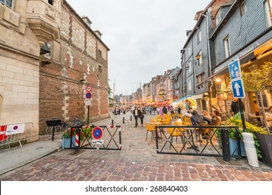 HONFLEUR, FRANCE - JUNE 17, 2014: Architectural Detail Of Ancient City. In The 11th Century It Was One Of The Important Towns Of The Duchy Of Normandy.