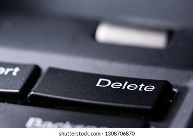 Hong Kong - 09 FEB, 2019: A Close-up Photo Of The Delete Button Of Lenovo ThinkPad X1 Carbon 