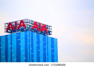 Hong Kong, 1 May 2020 - AIA Group Limited Building In Hong Kong, One Of Biggest Life Insurance Company In The World