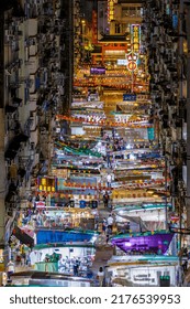 Hong Kong - 16Sep2020 : Temple Street Night Market At Yau Ma Tei