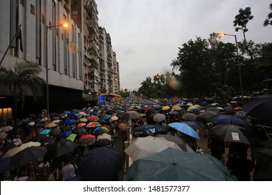 Hong Kong -18 August 2019: Million Of Protesters Go To Causeway Bay To The Rally Which Held By Civil Human Rights Front . Hk People Oppose A Controversial Extradition Bill Which May Include China.