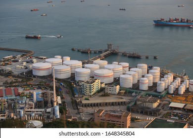 Hong Kong, 2 February 2020: the oil tank of. China Petroleum & Chemical Corporation or Sinopec.  is a Chinese oil and gas enterprise based in Beijing, China.