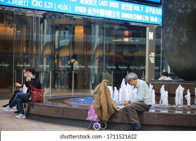 Hong Kong, 20 april 2020: exterior of hong kong stock exchange market. 