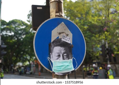 HONG KONG - 20 October 2019 :Anti-Government Protests Continue in Hong Kong