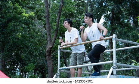 Hong Kong - 9Jun2019: Spokesman Of Civil Human Rights Front Speaks At Start Of Protest Against Proposed Extradition Law That Will Allow Transfer Of Fugitives From HK To China.