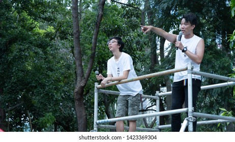 Hong Kong - 9Jun2019: Spokesman Of Civil Human Rights Front Speaks At Start Of Protest Against Proposed Extradition Law That Will Allow Transfer Of Fugitives From HK To China.