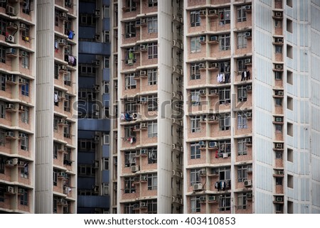 Hong kong apartment block