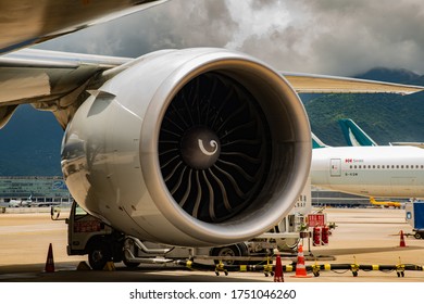 Hong Kong China- 2 June 2020; American Airline, Cathay Pacific And Other Airlines On The Ramp At The Hong Kong Airport Amid The COVID-19 Recovery.