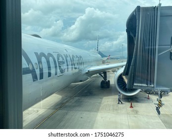 Hong Kong China- 2 June 2020; American Airline, Cathay Pacific And Other Airlines On The Ramp At The Hong Kong Airport Amid The COVID-19 Recovery.