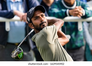 HONG KONG, CHINA - JANUARY 11, 2020 Rashid Khan Of India Tees Off During The Third Round Of The Hong Kong Open At The Hong Kong Golf Club