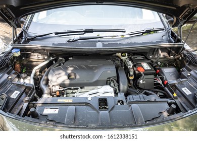 Hong Kong, China July, 2019 : Peugeot 3008 Engine On Sept 11 2019 In Hong Kong.