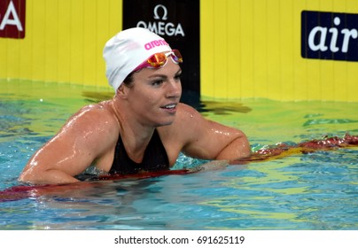 Hong Kong, China - Oct 30, 2016. Emily SEEBOHM (AUS) After The Women's Backstroke 100m Final. FINA Swimming World Cup, Victoria Park Swimming Pool.