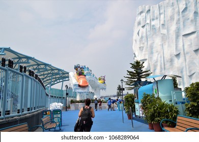 Hong Kong China October 8 2013 Ocean Park, ride on attractions - Shutterstock ID 1068289064