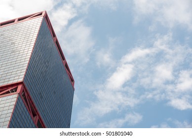 HONG KONG, CHINA - SEP 24, 2016: The Modern Business Office Skyscraper Is Called Shun Tak Centre. Shun Tak Centre Is A Commercial And Transport Complex On The Northern Shore Of Hong Kong Island.