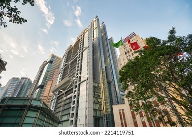 HONG KONG - CIRCA DECEMBER, 2019: View Of HSBC Main Building In The Daytime.