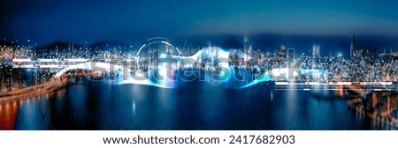 Similar – Image, Stock Photo Blue hour Elements