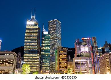 Hong Kong City At Night