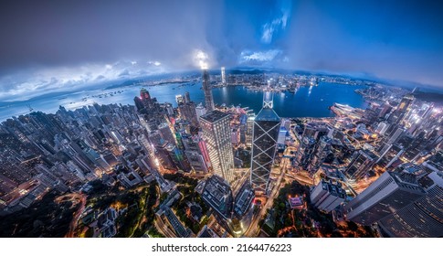 Hong Kong cityscape at magic hours