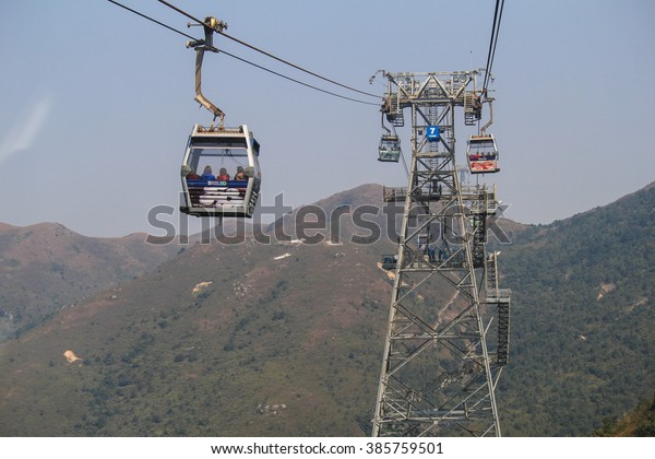 HONG KONG, DEC 07, Ngong
Ping 360 is a tourism project on Lantau Island in Hong Kong on 07
Dec 2013. The project was previously known as Tung Chung Cable Car
Project