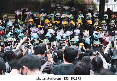 Hong Kong - December 8, 2019:  Over A Million Attend Hong Kong Demo Against Controversial Extradition Law. Demonstration In Hong Kong.