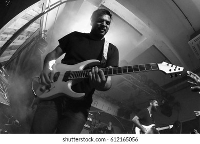 HONG KONG - February 15, 2017: American Metal Band Periphery Show, Guitarist Misha Mansoor Performed On Stage