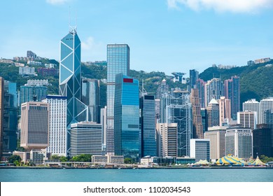 Hong Kong Financial District Skyline