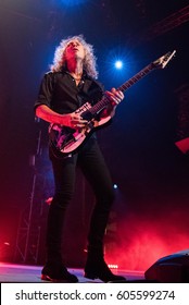 HONG KONG - January 20, 2017: American Heavy Metal Band Metallica Show, Guitarist Kirk Hammett Performed On Stage