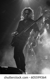 HONG KONG - January 20, 2017: American Heavy Metal Band Metallica Show, Guitarist Kirk Hammett Performed On Stage