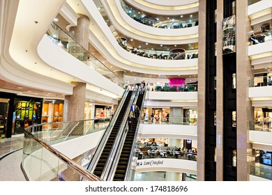 HONG KONG - MARCH 19: Times Square Interior On March, 19, 2013. Time Square Mall Is A Very Popular Shopping Place In Hong Kong.