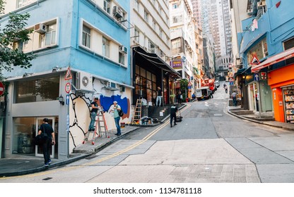 Hong Kong - March 20, 2017 : Central Soho Street