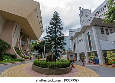 HONG KONG - MAY 15, 2014: Dr  Lam Chi Fung Memorial Building And Baptist Church In HKBU. Hong Kong Baptist University Is A Publicly Funded Tertiary Institution With A Christian Education Heritage.