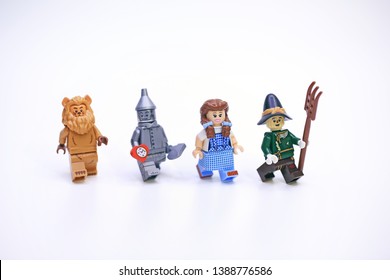 Hong Kong, May 2 2019 : lego mini characters from different genation which are isolated on white in hong kong. Lego minifigure are the successful line in Lego products 