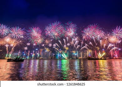 Hong Kong New Year Fireworks Countdown