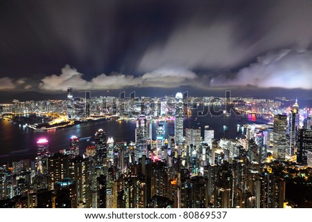 Similar – Hong Kong Skyline Hongkong