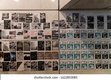 Hong Kong - Nov 04, 2019: Tung Chung Lennon Wall With Hong Kong Democratic Slogans