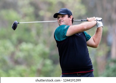 Hong Kong - November 22 2018: Patrick Reed Of United States Tees Off During Day One Of The Honma Hong Kong Open In Hong Kong, Hong Kong. 