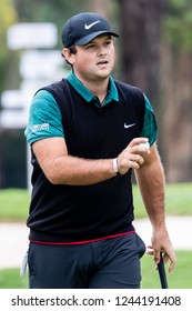 Hong Kong - November 22 2018: Patrick Reed Of United States Shows His Ball During Day One Of The Honma Hong Kong Open In Hong Kong, Hong Kong. 