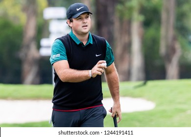 Hong Kong - November 22 2018: Patrick Reed Of United States Shows His Ball During Day One Of The Honma Hong Kong Open In Hong Kong, Hong Kong. 