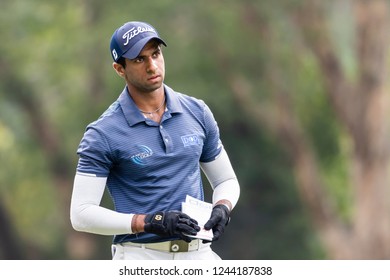 Hong Kong - November 24 2018: Aaron Rai Of England Reacts During Day Three Of The Honma Hong Kong Open In Hong Kong, Hong Kong. 