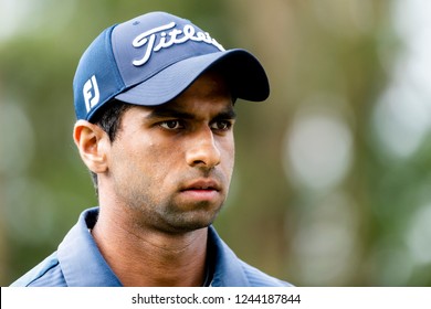 Hong Kong - November 24 2018: Aaron Rai Of England Reacts During Day Three Of The Honma Hong Kong Open In Hong Kong, Hong Kong. 