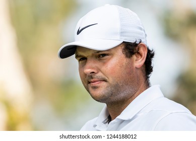 Hong Kong - November 24 2018: Patrick Reed Of United States Reacts During Day Three Of The Honma Hong Kong Open In Hong Kong, Hong Kong. 