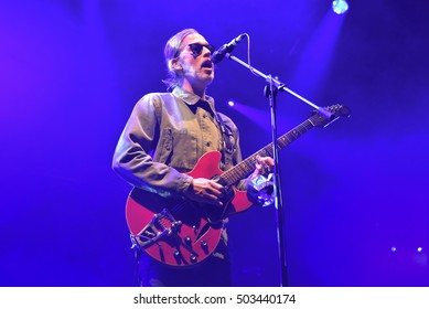 HONG KONG - NOVEMBER 27, 2015: Clockenflap 2015, The Ride, Guitarist Andy Bell Performing On Stage With Other Band Members