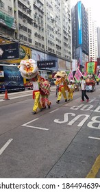 HONG KONG - October 24 2015: Participants At A Charity Walk March  Parade On The Streets Of Hong Kong Around The Causeway Bay Area.