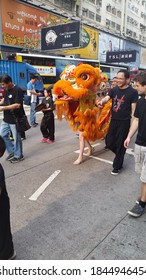 HONG KONG - October 24 2015: Participants At A Charity Walk March  Parade On The Streets Of Hong Kong Around The Causeway Bay Area.